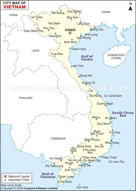 vietnam stadte karte