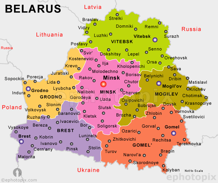 weisrussland land karte