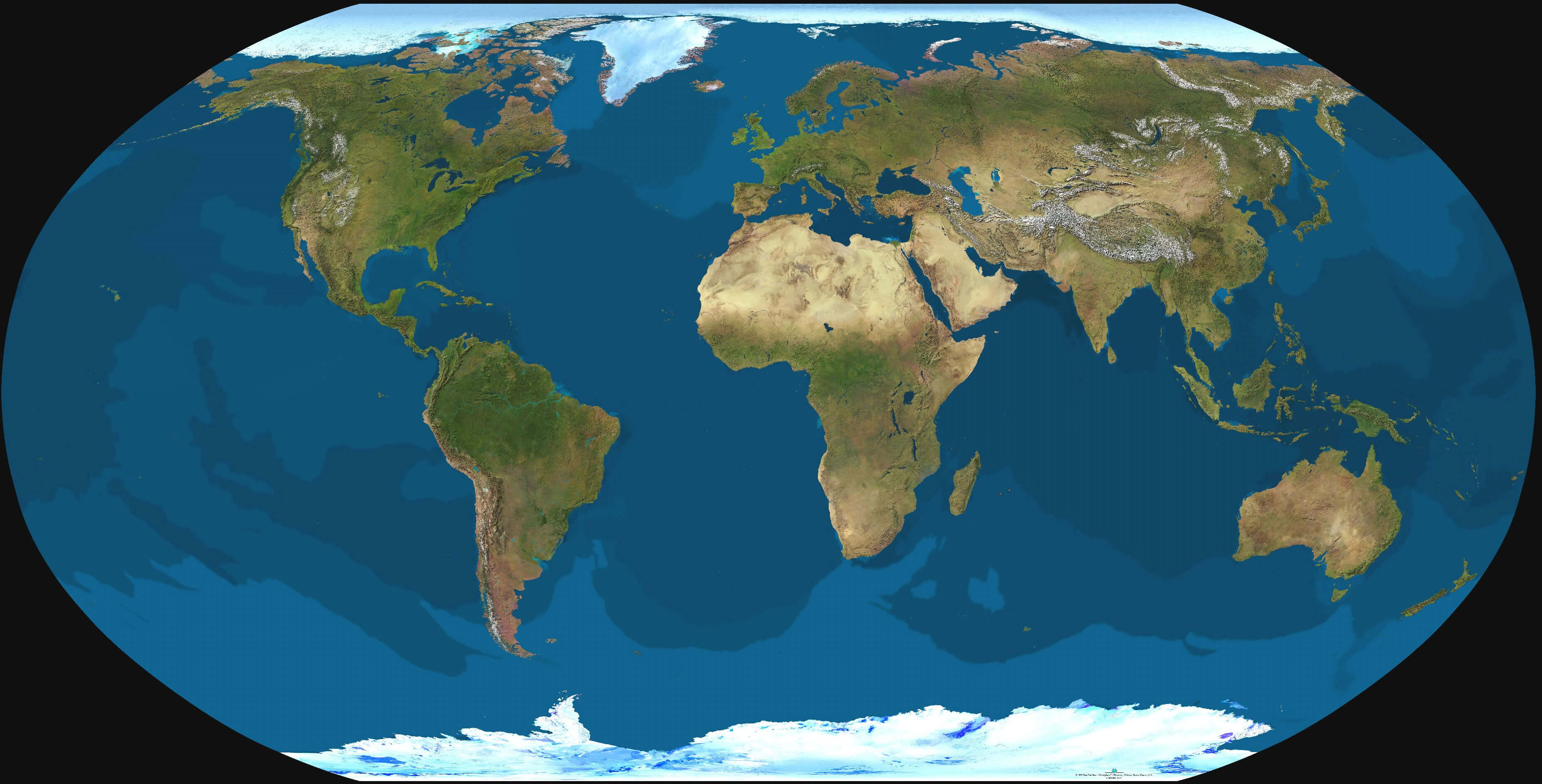 Satelliten weltkarte aus dem weltraum
