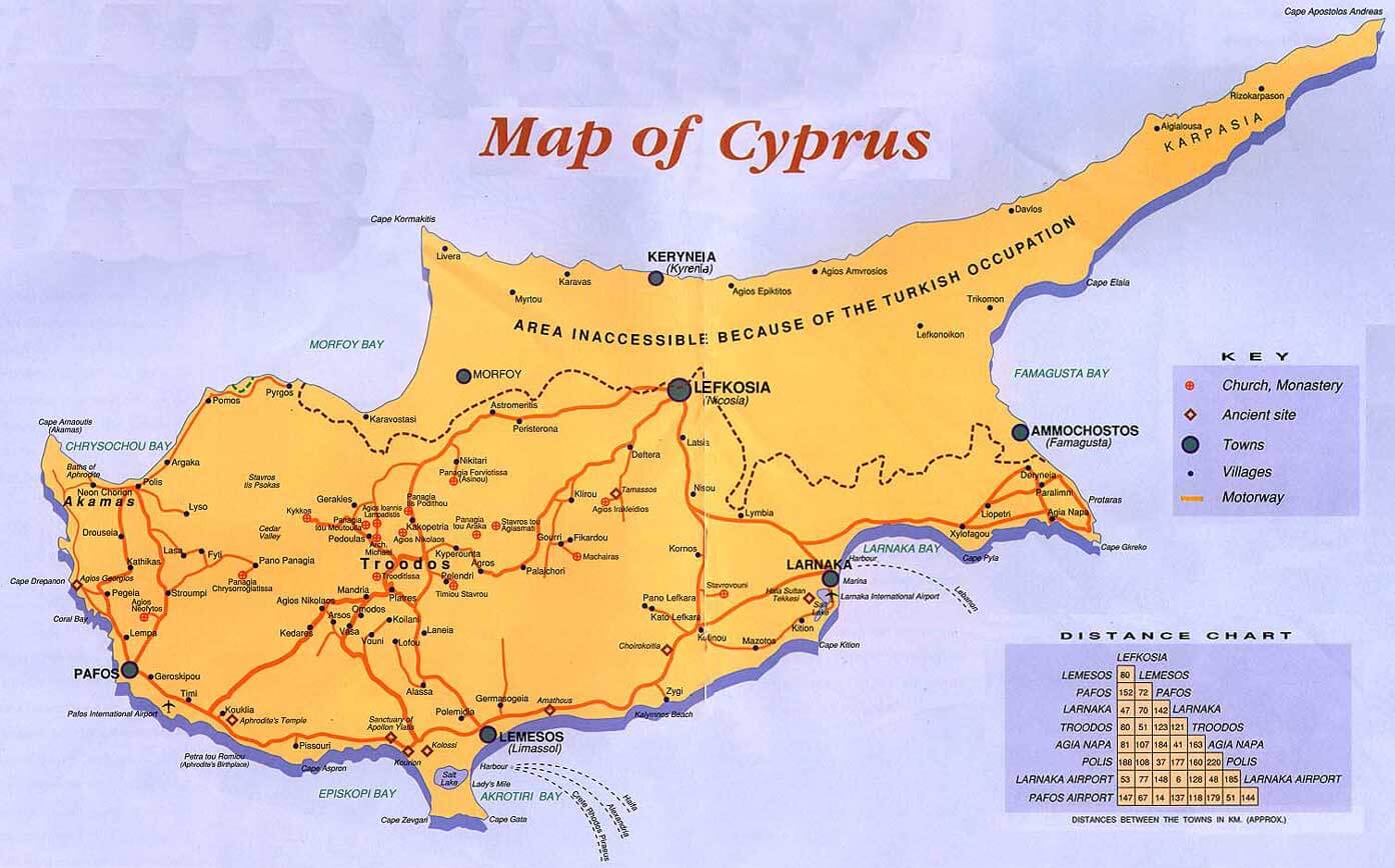 guide karte von zypern