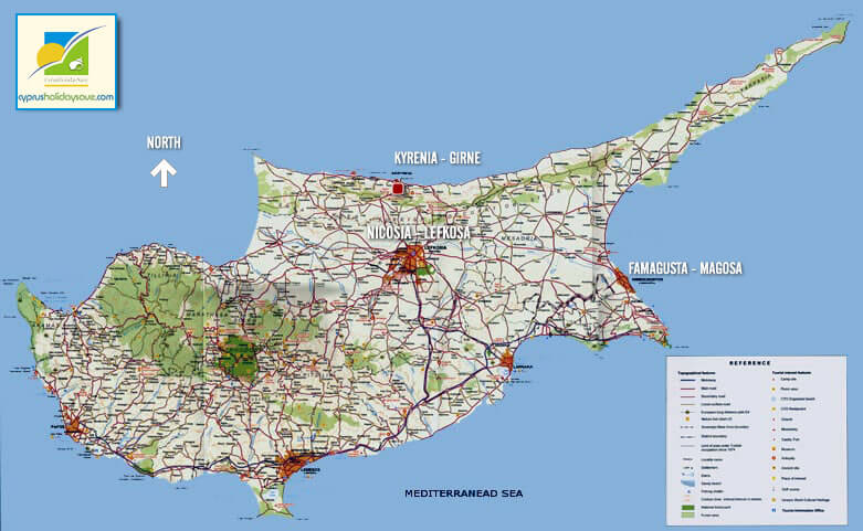 karte von zypern