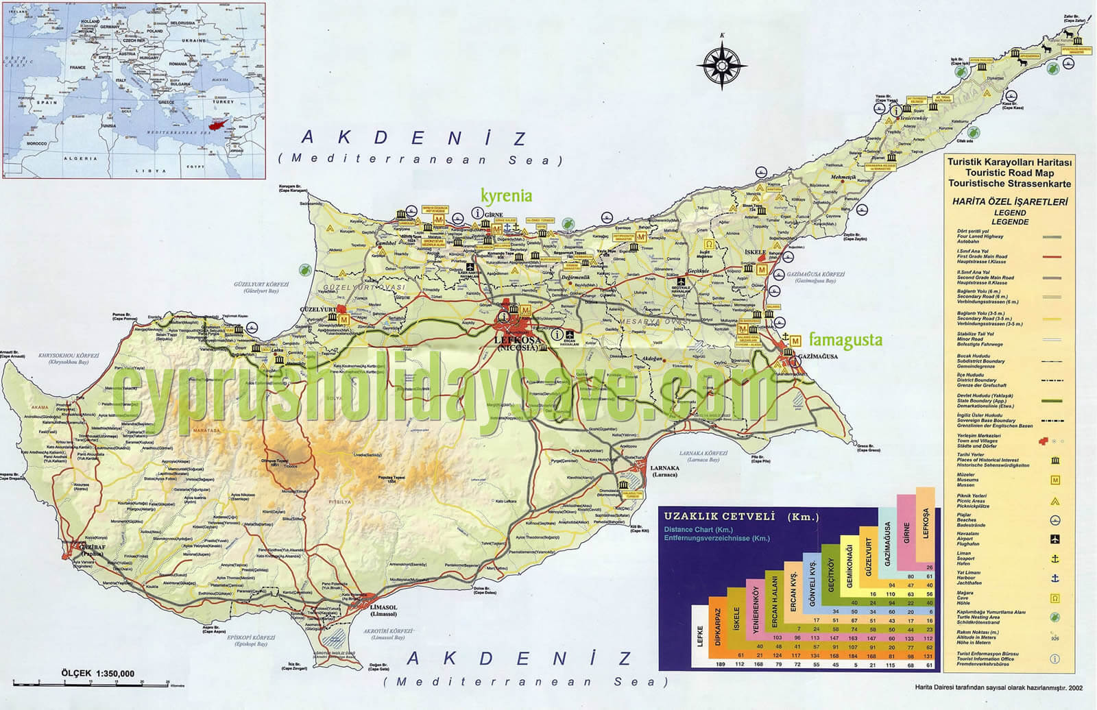 nordlich zypern karte