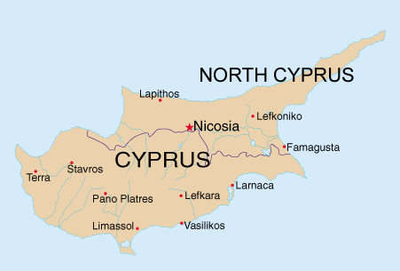zypern karte nordlich zypern