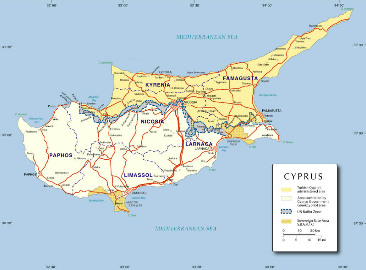 zypern land karte